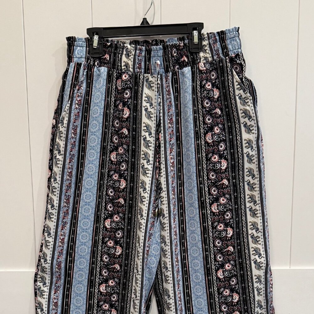 Joe B by Joe Benbasset Boho Print Wide Leg Pants Size Large